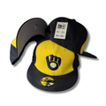 Milwaukee Brewers 9FIFTY Yellow with Navy Brim and Logo Snapback Cap